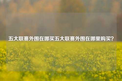 五大联赛外围在哪买五大联赛外围在哪里购买？