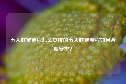 五大联赛赛程怎么安排的五大联赛赛程如何合理安排？