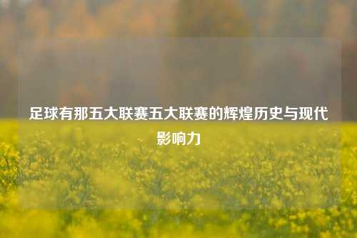 足球有那五大联赛五大联赛的辉煌历史与现代影响力
