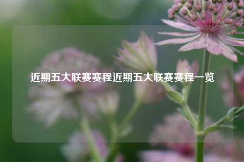近期五大联赛赛程近期五大联赛赛程一览